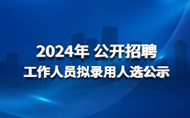 HTH.COM2024年 公开招聘工作人员拟录用人选公示